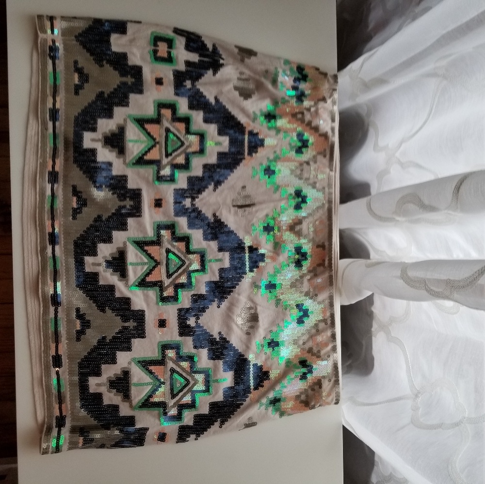 Express Mini Sequin Skirt